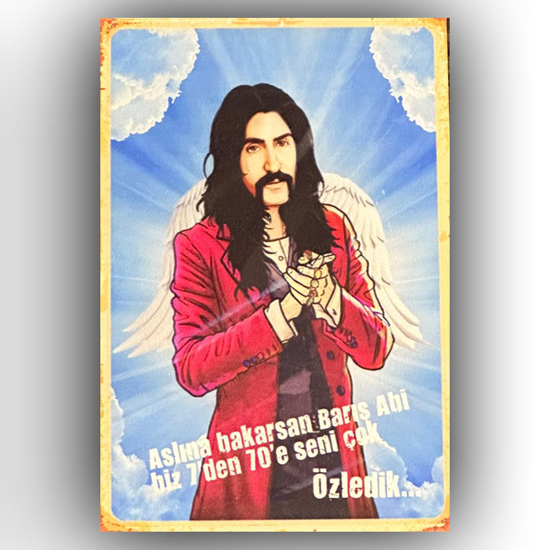 Baris Manco Özledik Retro Ahsap Poster