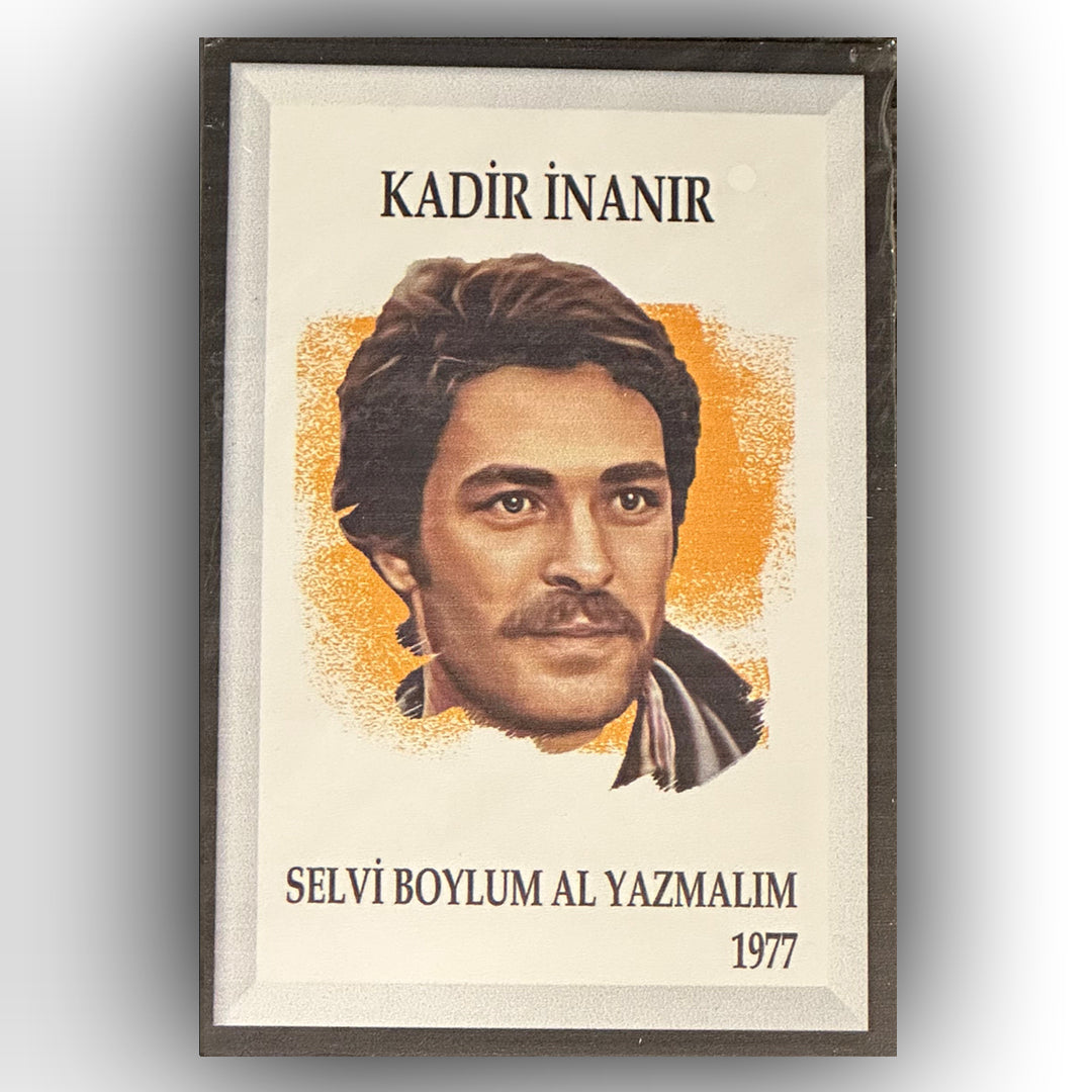 Kadir İnanır Retro Ahsap Poster
