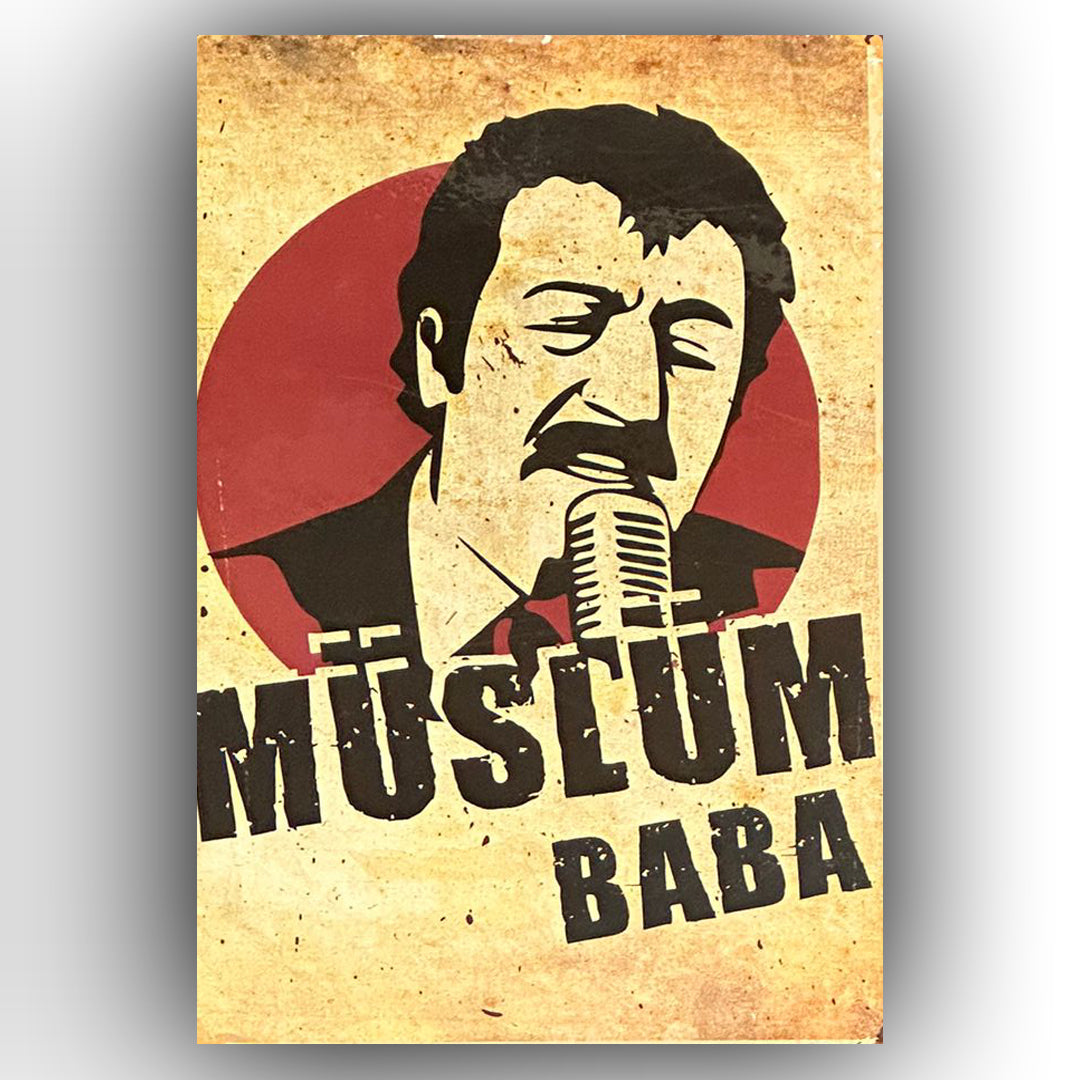 Müslüm Gürses Baba Retro Ahsap Posteri