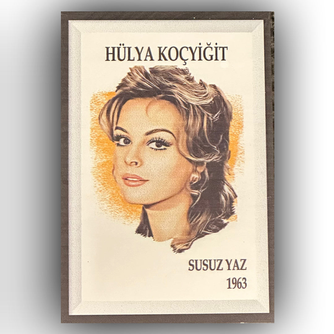 Hülya Koçyiğit Retro Ahsap Posteri