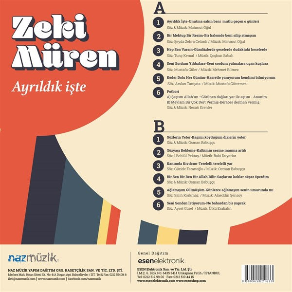 Zeki Müren - Ayrildik Iste Plak ( Schallplatte )