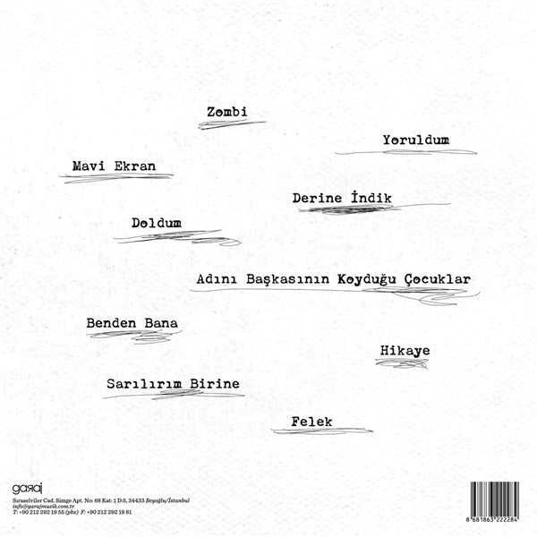 Adamlar - Dünya Günlükleri Plak ( Schallplatte )