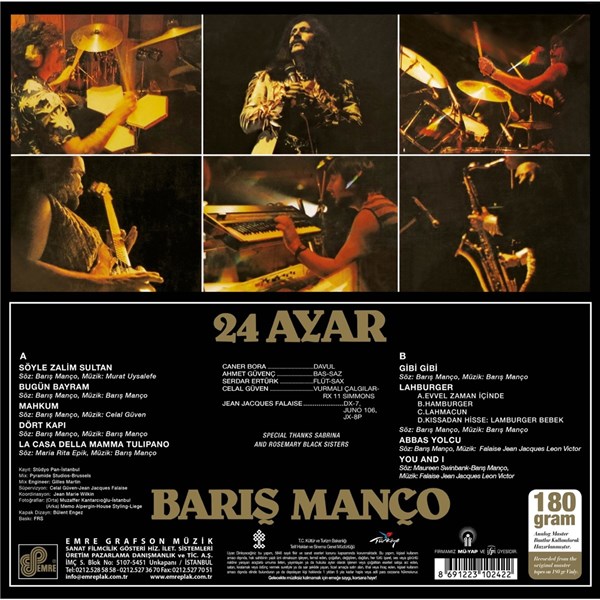Baris Manco – 24 Ayar Plak ( Schallplatte )