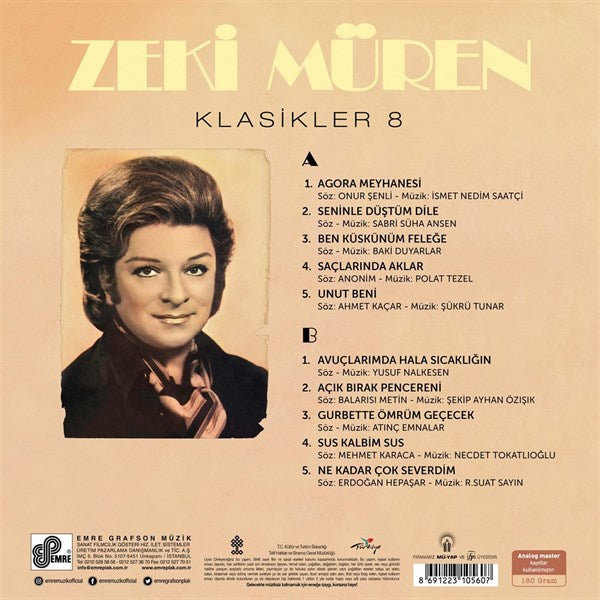 Zeki Müren - Klasikler 8 Plak (plak)