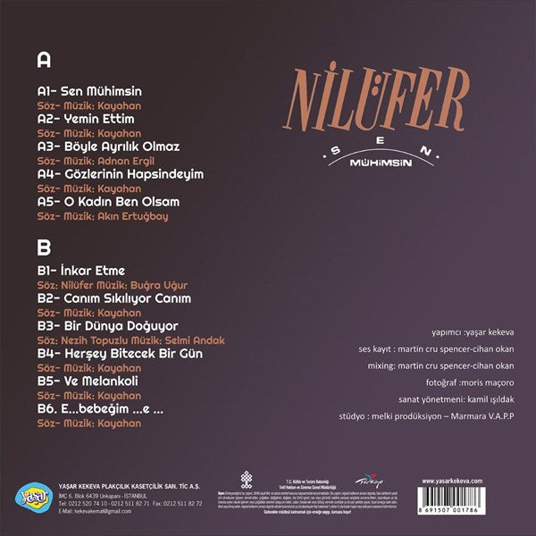 Nilüfer - Sen Mühimsin Plak ( Schallplatte )