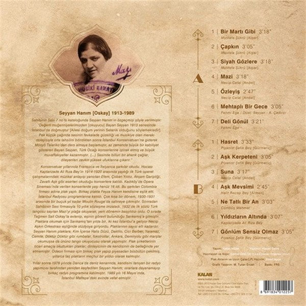 Seyyan Hanım - Tangolar Plak (kayıt)