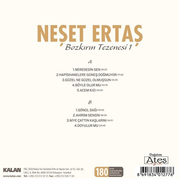 Neşet Ertaş - Bozkırın Tezenesi 1 Plak (rekor)