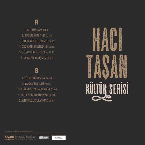 Hacı Taşan - Kültür Serisi Plak (plak)
