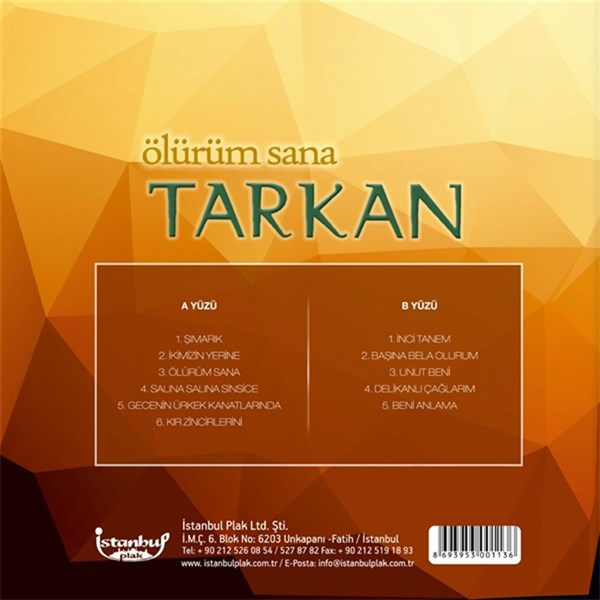 Tarkan - Ölürüm Sana Plak ( Schallplatte )