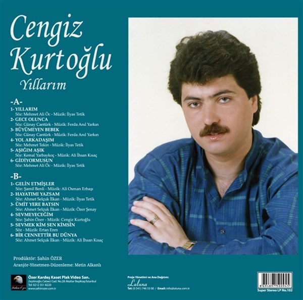 Cengiz Kurtoglu - Yillarim Plak ( Schallplatte )