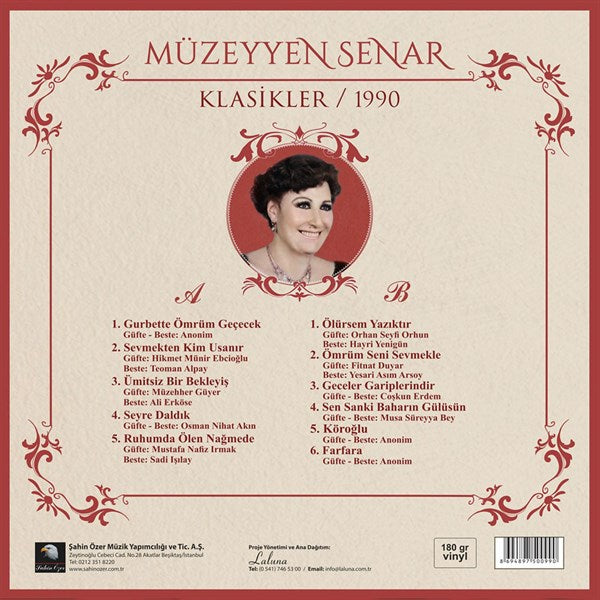 Müzeyyen Senar - Klasikler 1990 Plak ( Schallplatte )