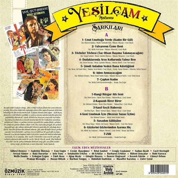 Yesilcam Sarkilari Plak ( Schallplatte )