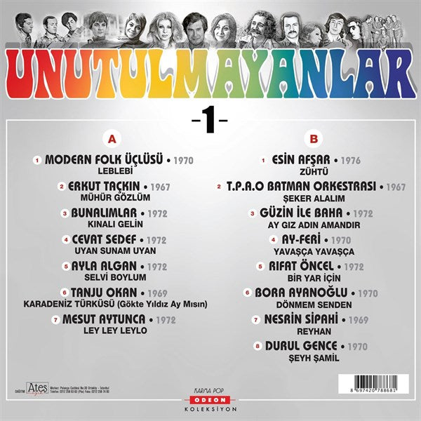 Unutulmayanlar 1 Plak ( Schallplatte )
