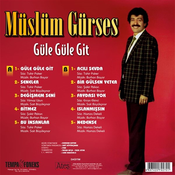 Müslüm Gürses - Güle Güle Git Plak ( Schallplatte )