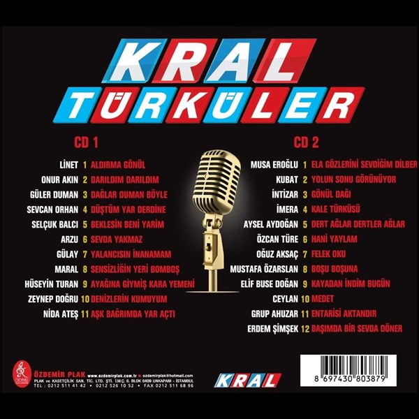 Kral Türküler - Çeşitli Sanatçılar (2 CD)