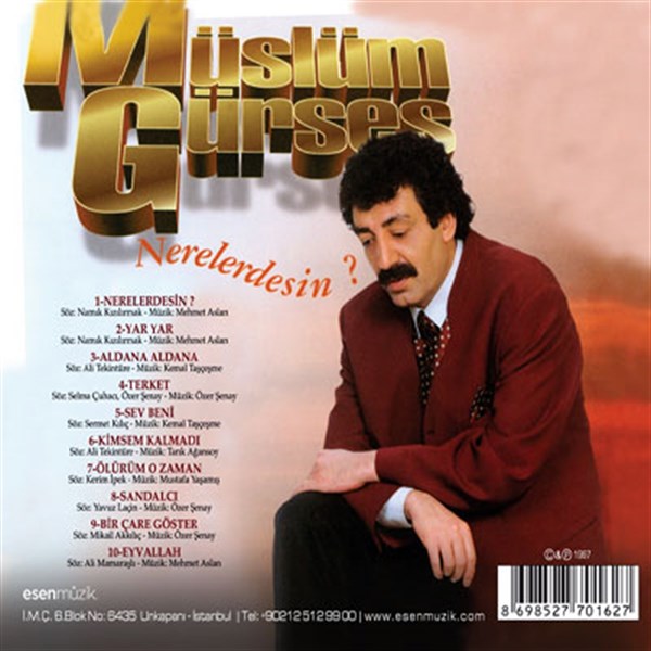 Müslüm Gürses - Nerelerdesin (CD)