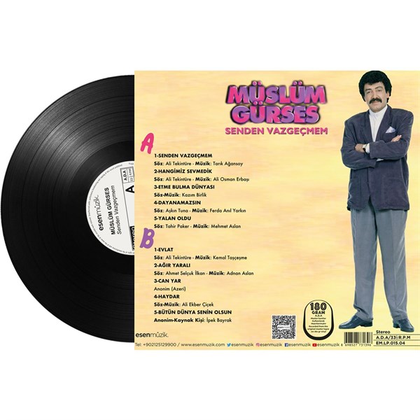 Müslüm Gürses - Senden Vazgecmem Plak ( Schallplatte )