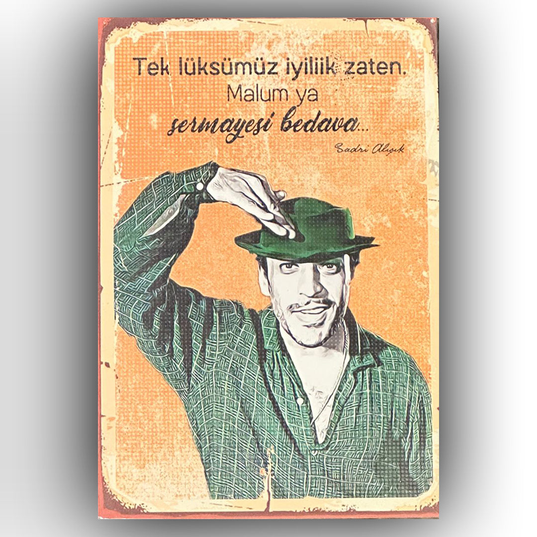 Sadri Alisik Retro Ahsap Poster