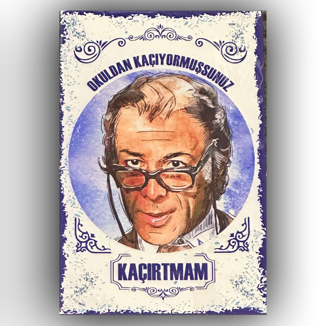 Münir Özkul Retro Ahsap Poster
