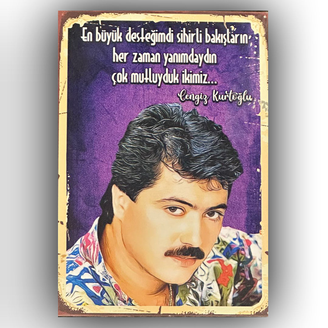 Cengiz Kurtoglu Mutluyduk Retro Ahsap Poster