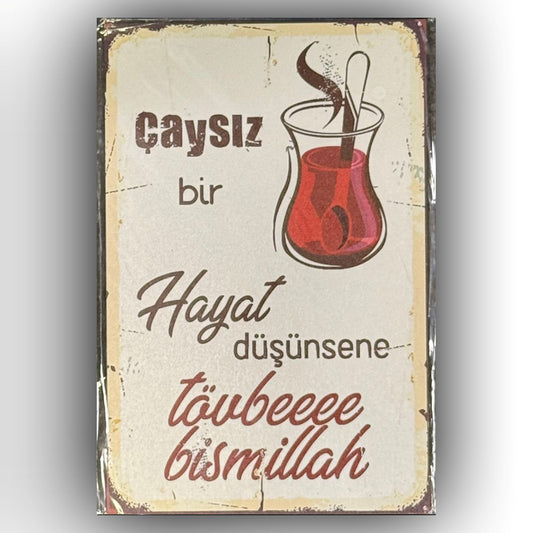 Caysiz Bir Hayat Ahsap Poster