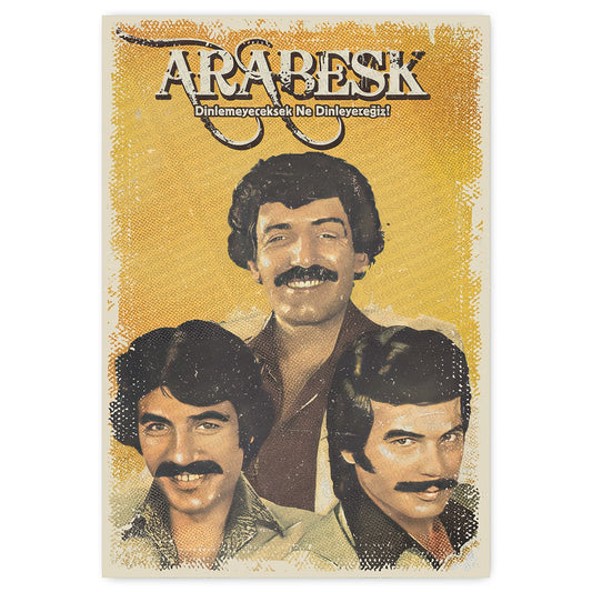 Arabesk Retro Ahsap Poster