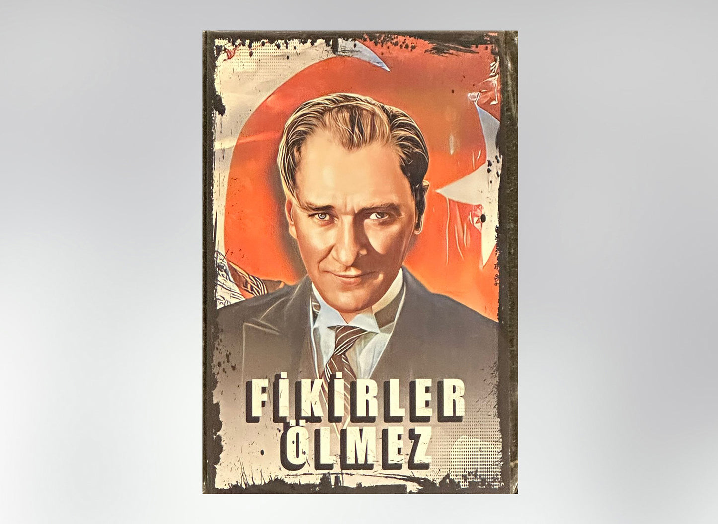 Atatürk Retro Ahsap Poster