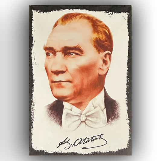 Atatürk 2 Retro Ahsap Poster