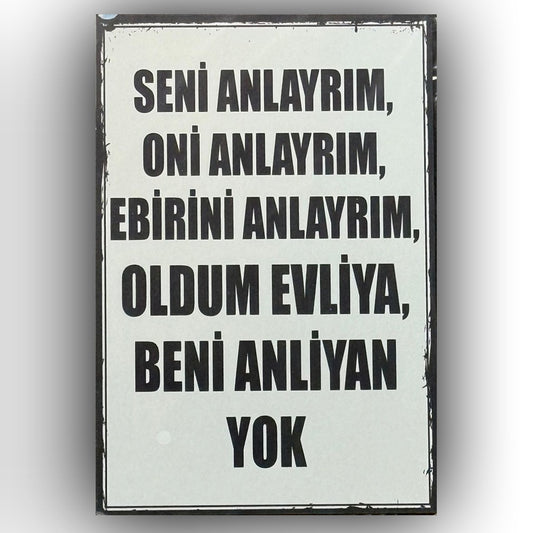 Seni Anlayrim, Oni Anlayrim Retro Ahsap Poster