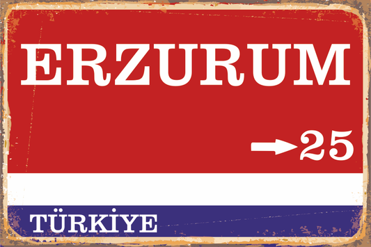 25 Erzurum Şehir Tabela
