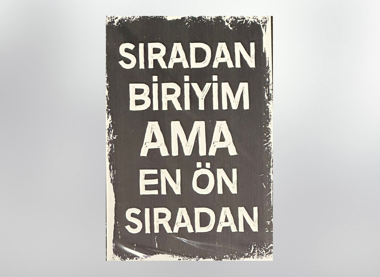 Siradan Biriyim Retro Ahsap Poster