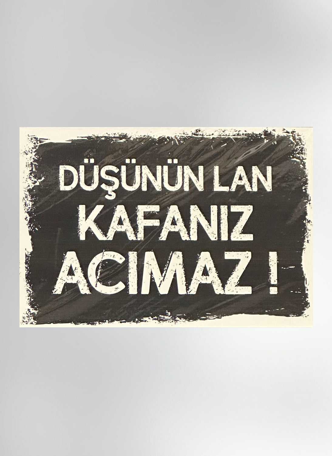 Düsünün Lan Retro Ahsap Poster