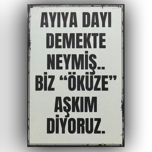 Ayiya Dayi Retro Ahsap Poster