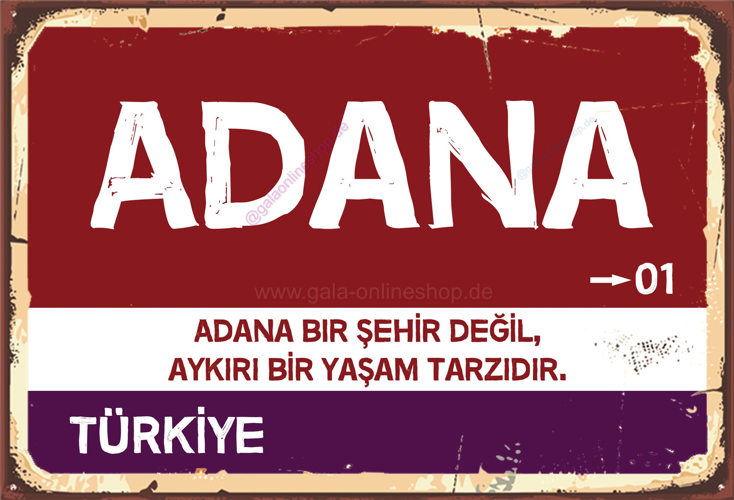 01Adana Şehir Tabela