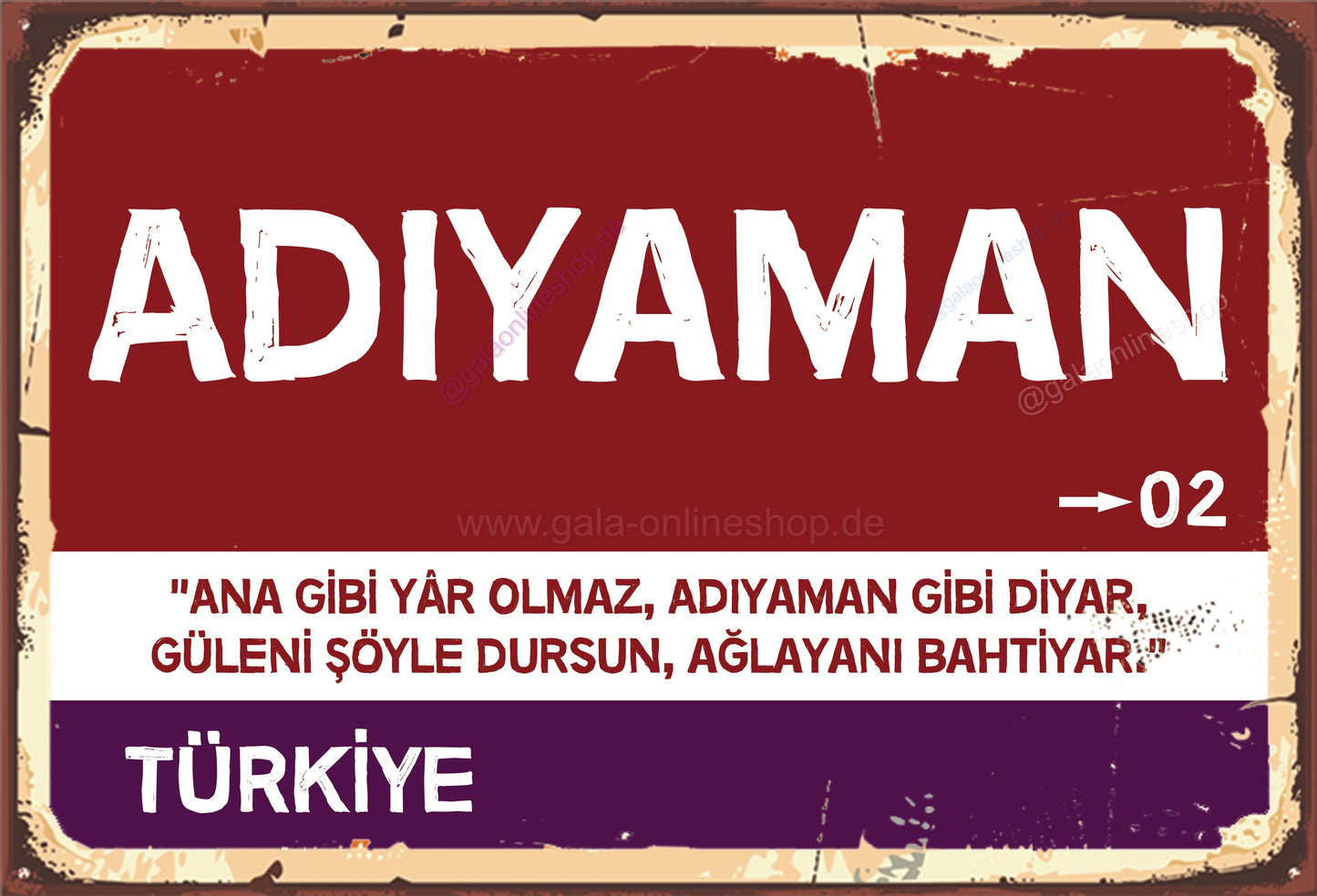 02 Adiyaman Şehir Tabela