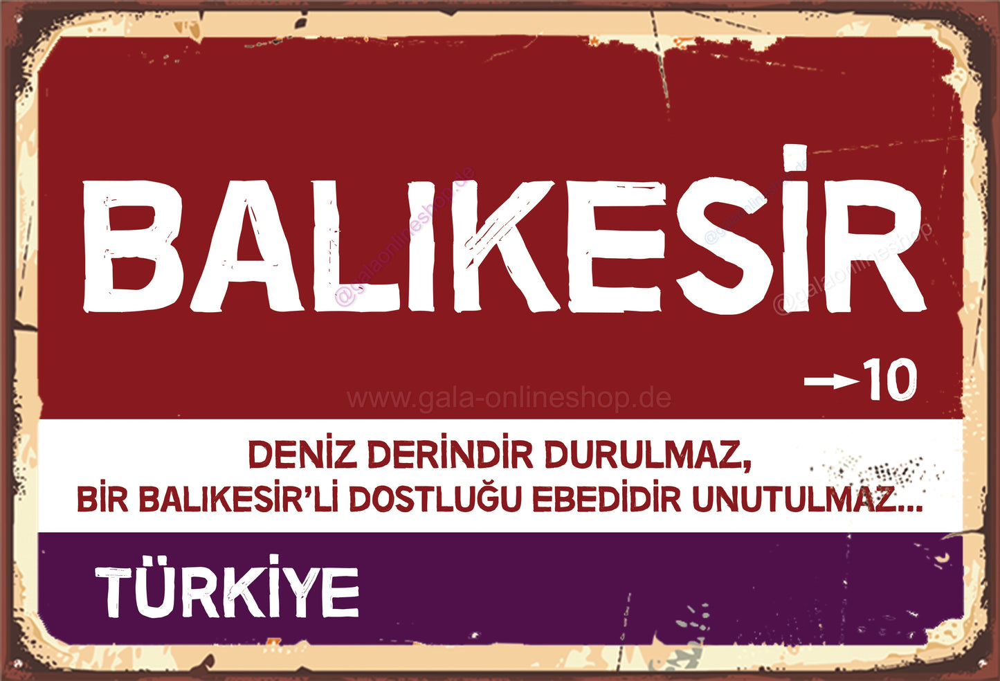 10 Balıkesir Şehir Tabela