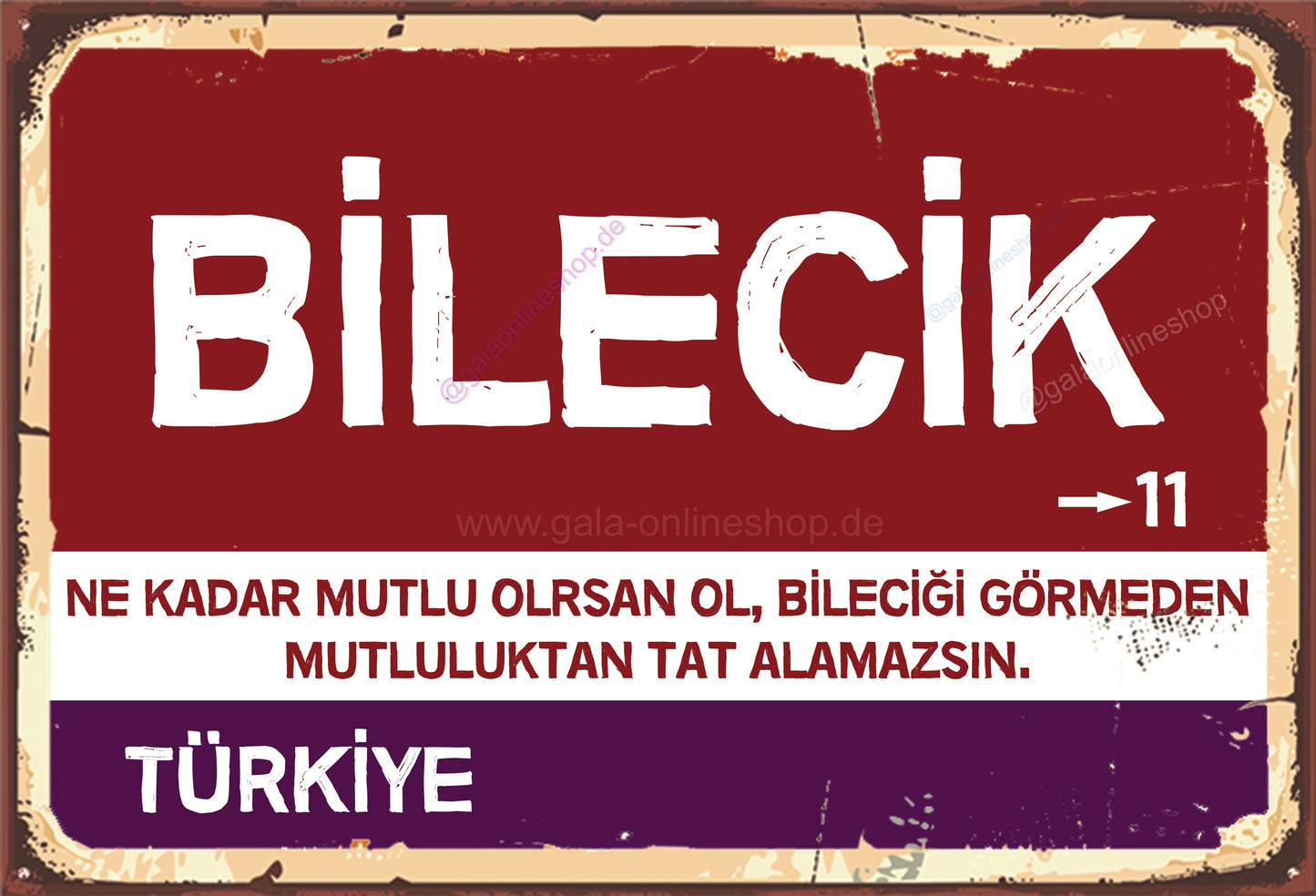 11 Bilecik Şehir Tabela