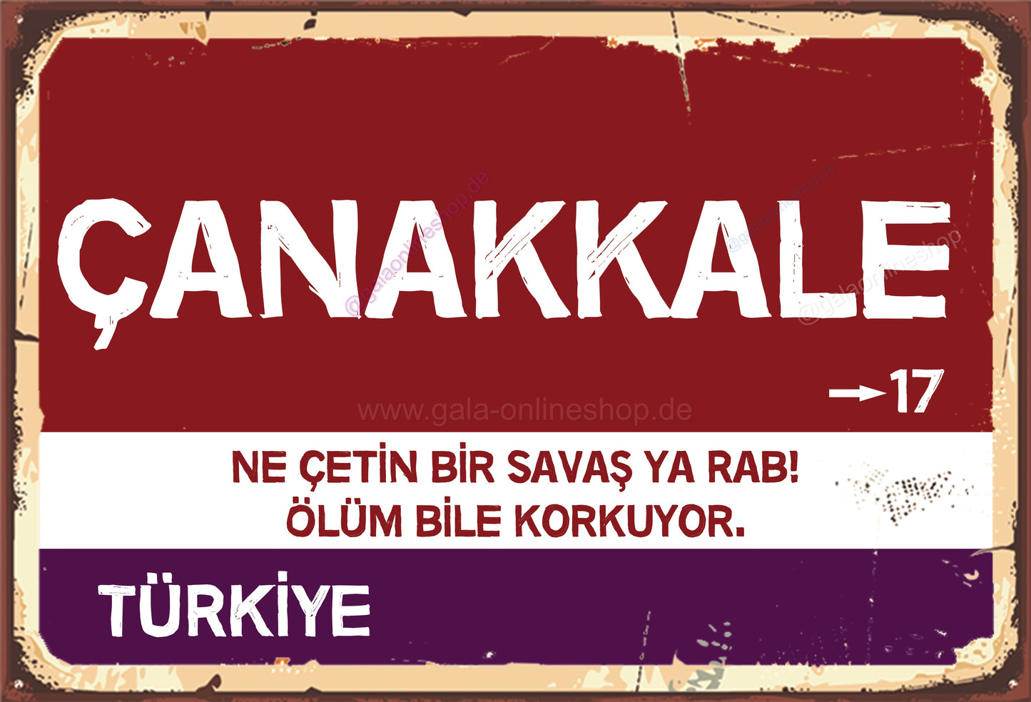 17 Çanakkale Şehir Tablosu