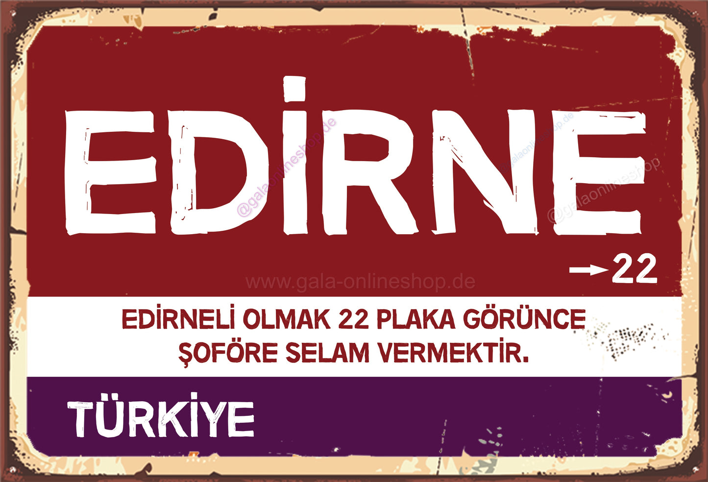 22 Edirne Şehir Tabela