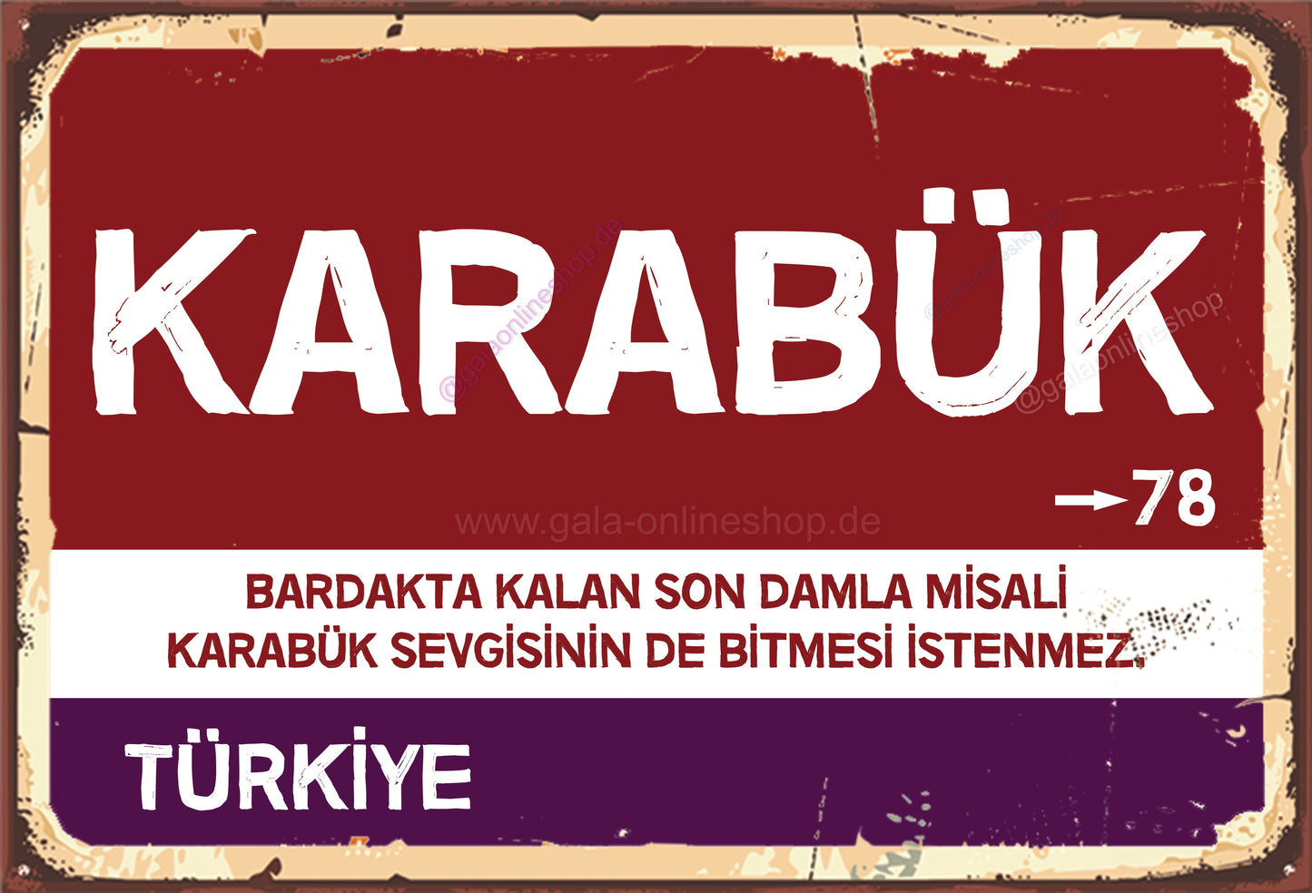 78 Karabük Şehir Tabela