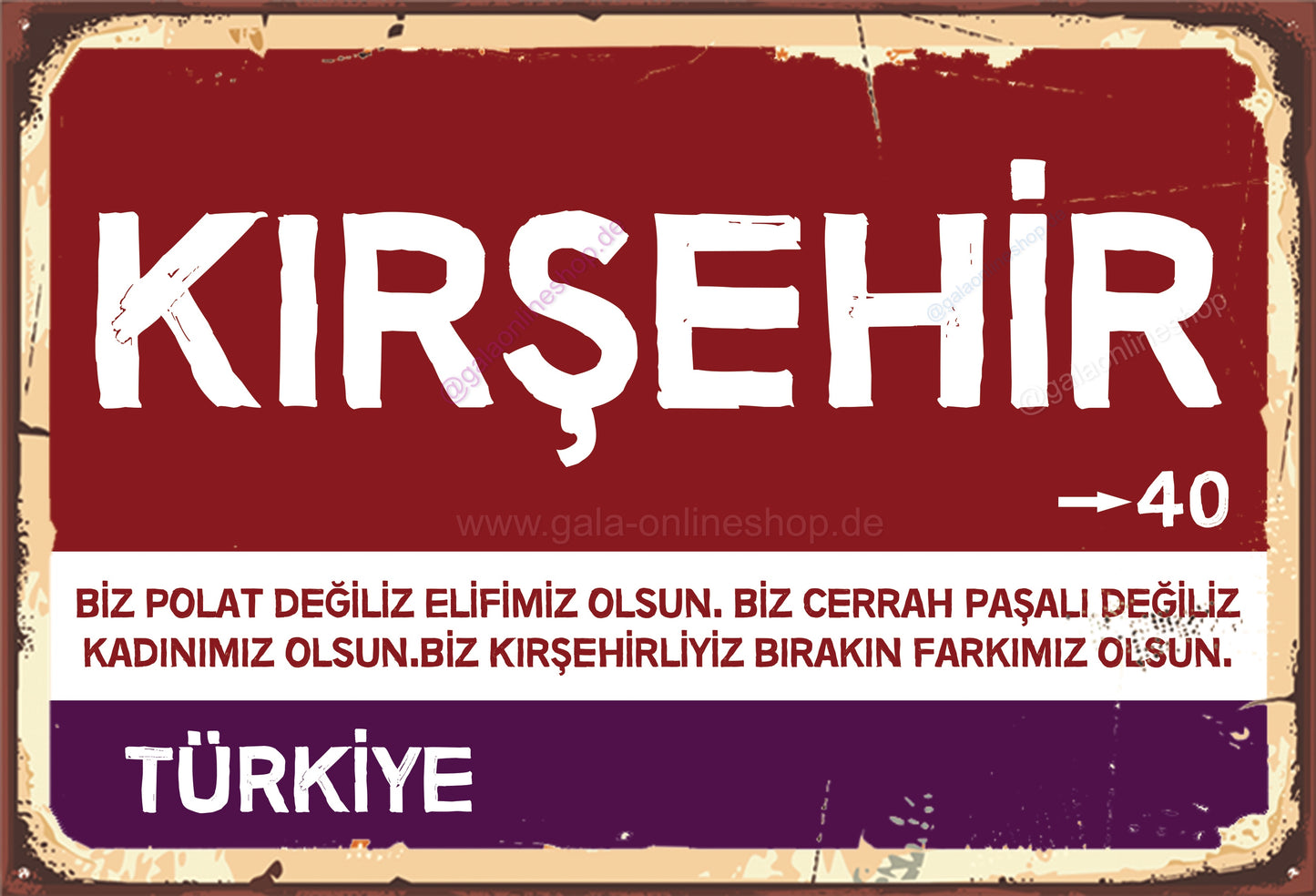 40 Kırşehir Şehir Tablosu