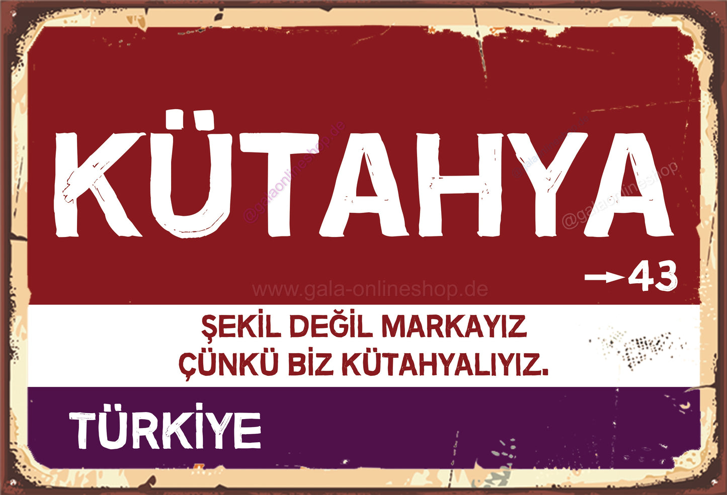 43 Kütahya Şehir Tabela