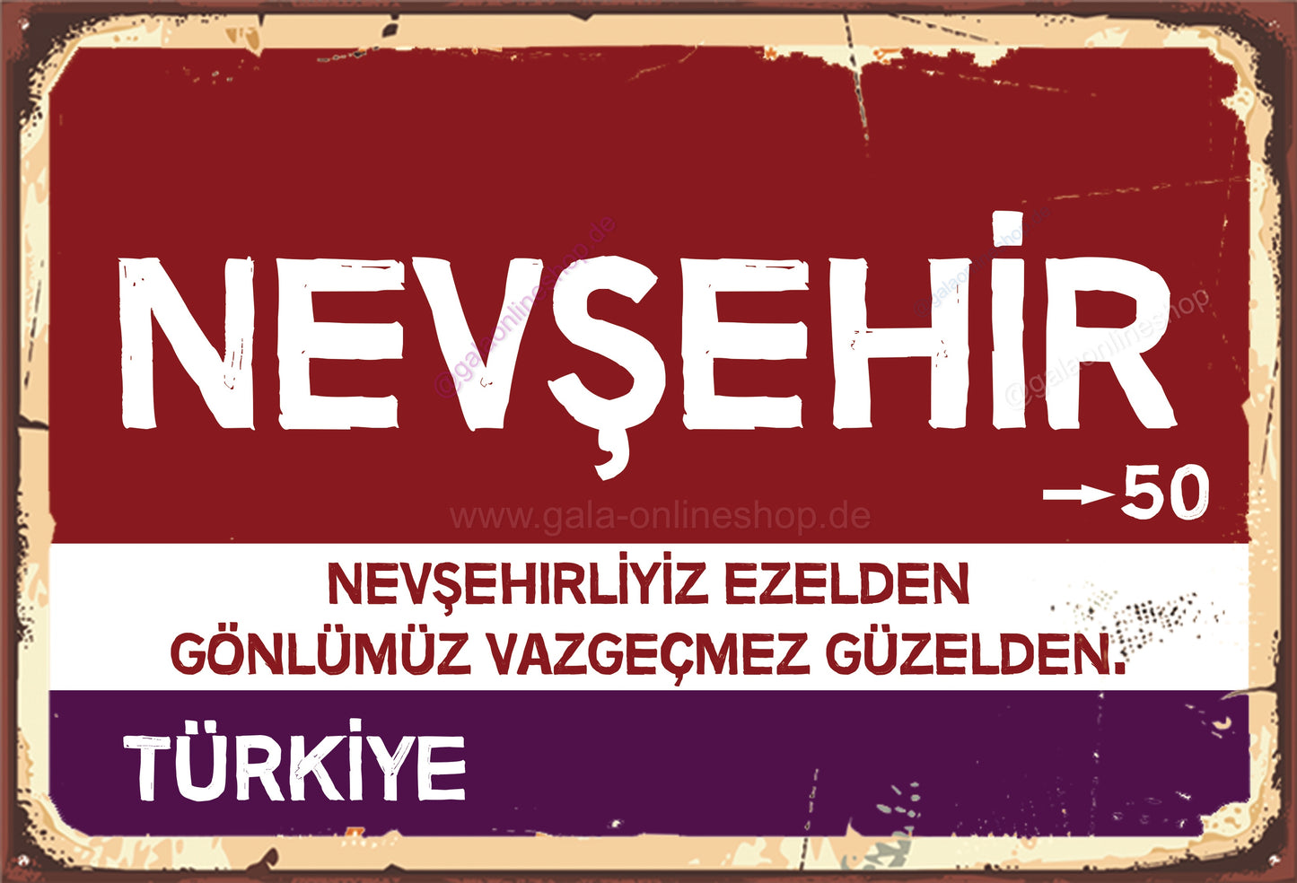 50 Nevşehir Şehir Tablosu