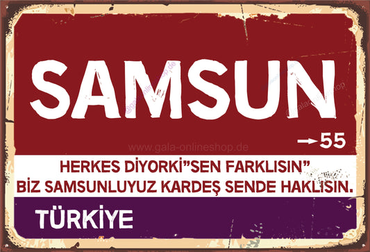 55 Samsun Şehir Tabela