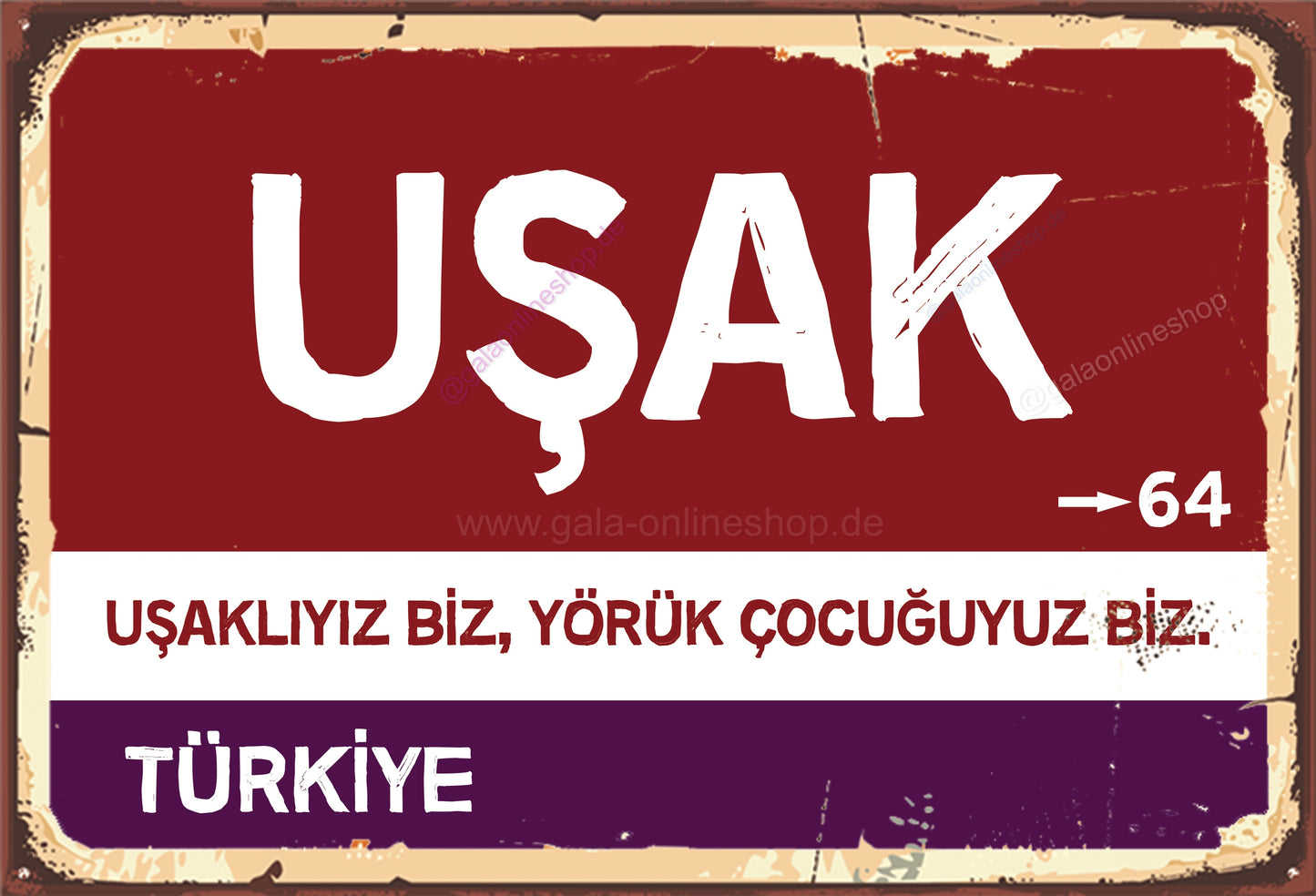 64 Uşak Şehir Tablosu