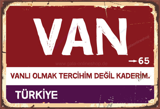 65 Van Şehir Tabela