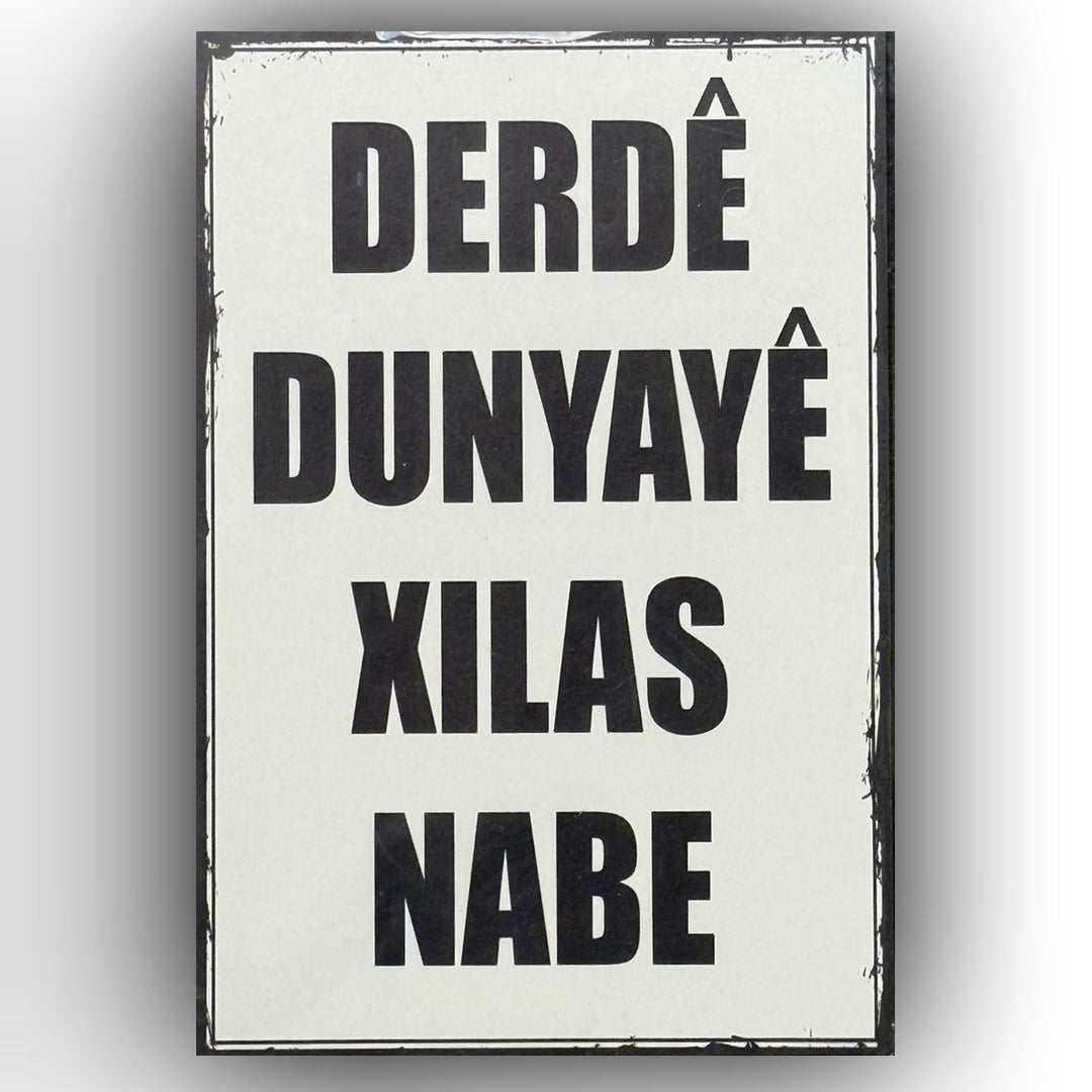 Derde Dunyaye Retro Ahsap Poster