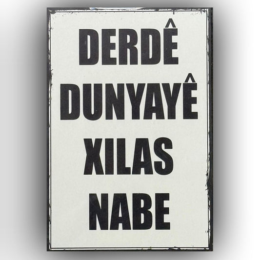 Derde Dunyaye Retro Ahsap Poster