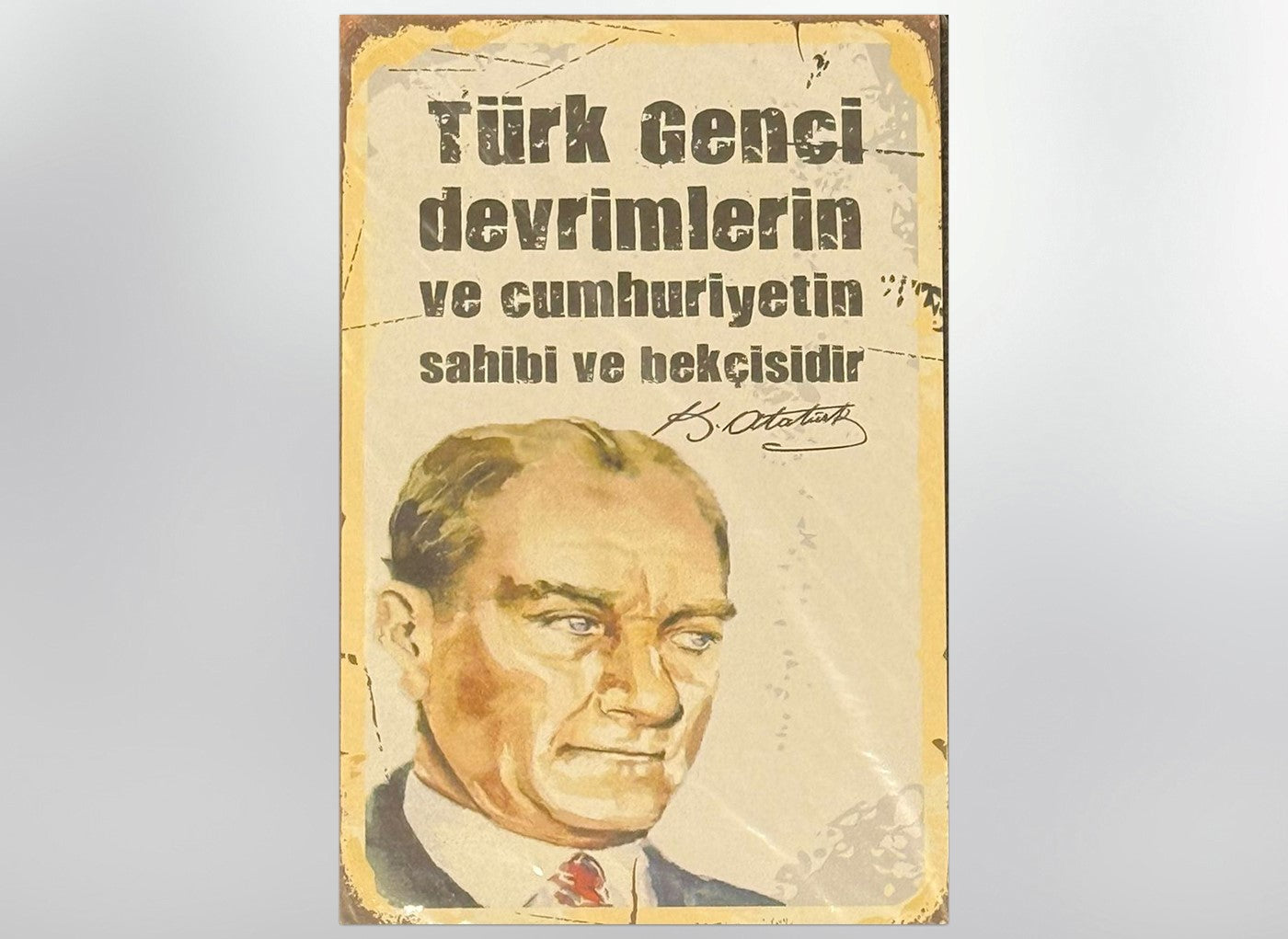 Atatürk 2 Retro Ahsap Posteri