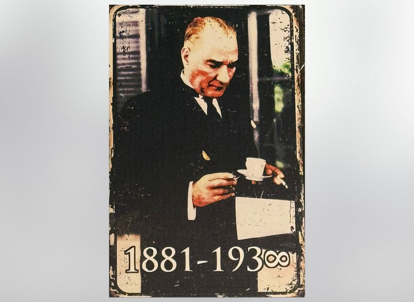 Atatürk 3 Retro Ahsap Poster